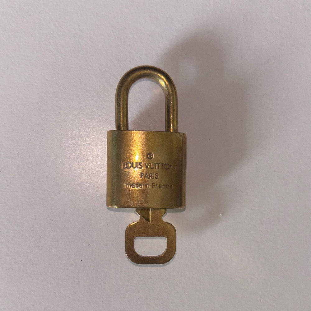 Louis Vuitton Gold-Tone Padlock with Key - 309 - GUC - Picture 2 of 6